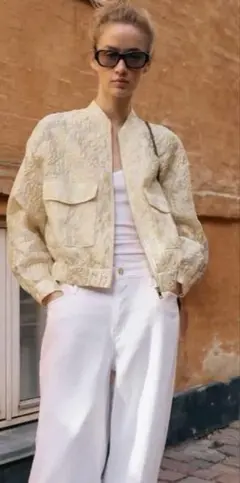 ZARA ザラ　ジャガードボンバージャケット