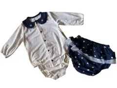 【新品、未使用】女の子ベビー ロンパース・ショートパンツセット 70サイズ