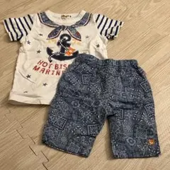 ホットビスケッツ バンダナ柄 セットアップ 100