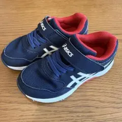 【美品・17.0】アシックス レーザービーム キッズ スニーカー ブルー