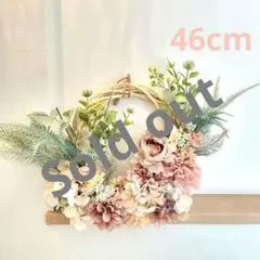 玄関飾り　リース　造花　ナチュラル　ハンドメイド　新築祝い　カフェ