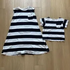 BREEZE ボーダーワンピース130とTシャツ100