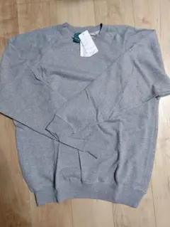 【新品未使用】大人用裏毛綿100%トレーナー　グレー　サイズL
