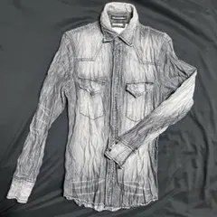 5351 POUR LES HOMMES シワ加工 グレーデニムシャツのサムネイル
