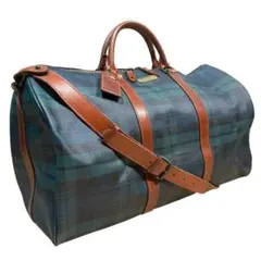 美品 ポロラルフローレン ボストンバッグ 2way チェック PVC 大容量