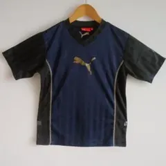 Puma ネイビー ブラック Tシャツ 半袖サッカーウェア