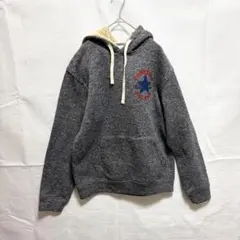 CONVERSE メンズ L ニットパーカー ロゴ サガラ刺繍 フードボア