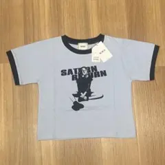 新品　フーズフーギャラリー　シャーロットリンガーTシャツ　チビT ショート丈　青のサムネイル