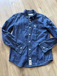 ダークブルー デニムシャツ 長袖