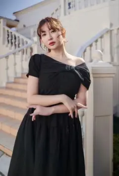 Herlipto Twisted Ribbon Tiered Dress