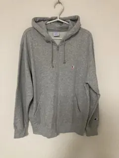 Champion グレー ジップアップパーカー X-LARGE 裏毛