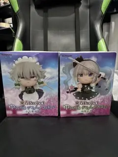 【新品未開封】東方Projectデフォルメフィギュア 十六夜咲夜、魂魄妖夢セット
