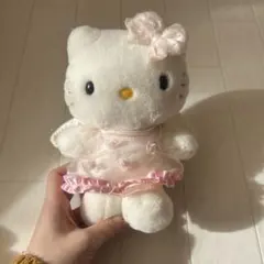 ハローキティ 羽付きぬいぐるみ ピンクドレス