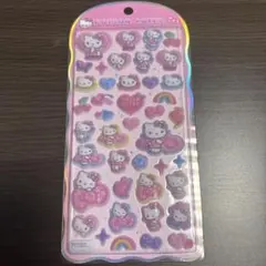 正規品★コットンパフィーシールハローキティ　ヒョウ柄ボンボンドロップキティちゃん