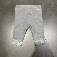 MIKI HOUSE グレー レース付き ベビースパッツ 70