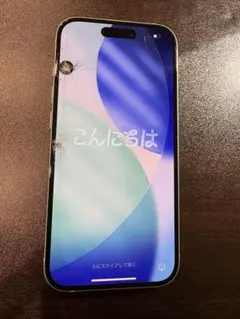 iPhone15 128GB グリーン　ジャンク品　画面割れ