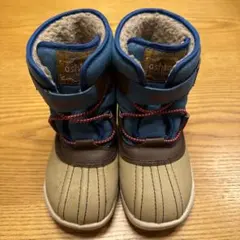 oshkosh 子供用スノーブーツ　19センチ　防水ブーツ 青/ベージュ