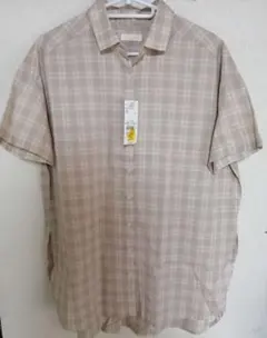 earth music&ecology チェック柄半袖シャツ Fサイズ