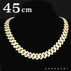 45cm マイアミ キューバンチェーン ネックレス ゴールド 喜平 メンズ C