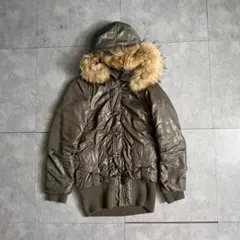 00s archive fur grunge down jacket y2k - メルカリ