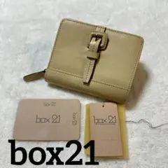 【新品】box21 レザーコンパクトウォレット イタリア製 牛革 本革財布のサムネイル