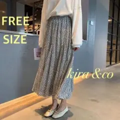 新品 花柄 小花柄 ロングスカート スカート フレア シフォン 韓国