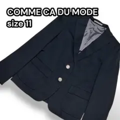 コムサデモード テーラードジャケット ブレザー 銀ボタン 背抜き【M相当】黒
