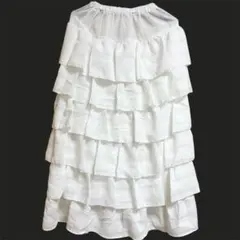 ベリーダンス 25ヤード重ね用 6層シフォン 白 美品