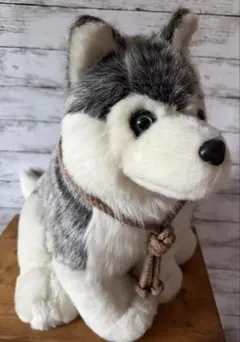 ✨美品✨HIROKUN HOUSE シベリアンハスキーぬいぐるみ 昭和レトロのサムネイル
