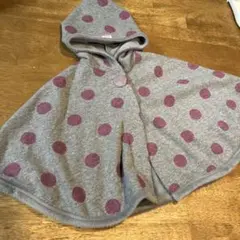 ケープ　TROIS LAPINS トロワラパン　裏起毛　ドット　かわいい　冬