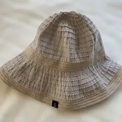 ベージュ ストライプ バケットハット