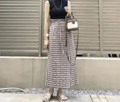 terawear emu てら チェックナロー スカート 4Lのサムネイル