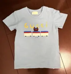 GUCCI キッズ Tシャツ くま柄 ライトブルー 90cmのサムネイル