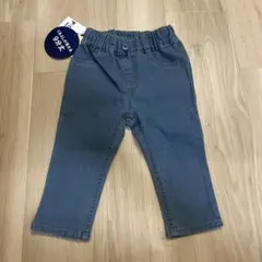 ミキハウス ピクニック ９分丈 パンツ デニム風 90cm