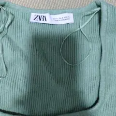 ZARA　緑　ワンピース