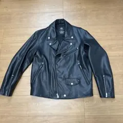 GU×UNDERCOVER ブラックライダースジャケット S