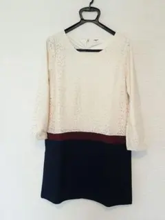 【ナチュラルビューティーベイシック】卒業式 入学式に！ワンピース Mサイズ