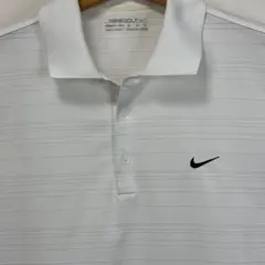 ナイキ ポロシャツ M 白 ホワイト スウッシュ ロゴ トップス 半袖 ゴルフ