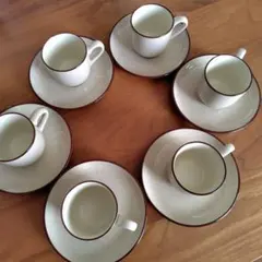 ノリタケ陶器製カップとソーサー 6個セット