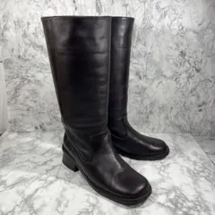 【良品】 ing ロングブーツ 23.5cm ダークブラウン 日本製