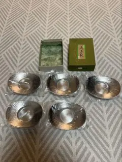 茶托 白銀製 煎茶用　5枚セット