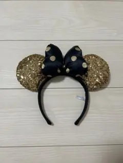 ディズニー ミニー カチューシャ スパンコール ゴールドのサムネイル