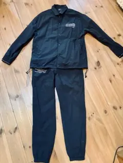 【美品】WTW　コーチジャケット＆パンツ　セットアップ　ブラック