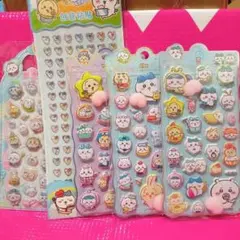 ちい☆可愛いシール⑤点set☆桃シール・硬いシール