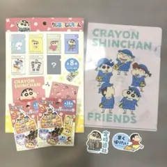 クレヨンしんちゃん ステッカー２枚　クリアファイル１枚　セリア