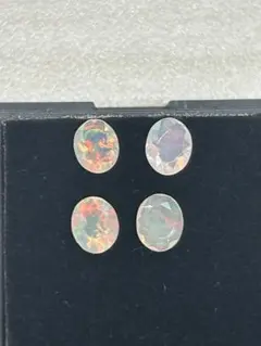 オパール ルース 4個セット　オーバルファセット
