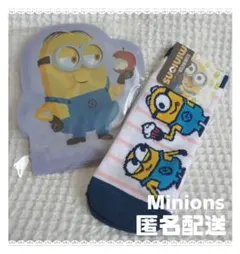 ミニオンズ　minions 靴下　ソックス　ジッパーバック