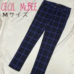 CECIL McBEE セシルマクビー チェック柄スキニーパンツのサムネイル