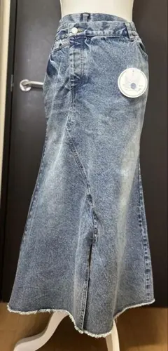 ブルーデニムロングマーメイドスカート