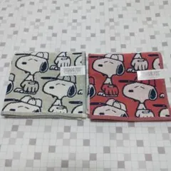 【新品】②　スヌーピー　野球柄　ガーゼハンカチ　2点セット